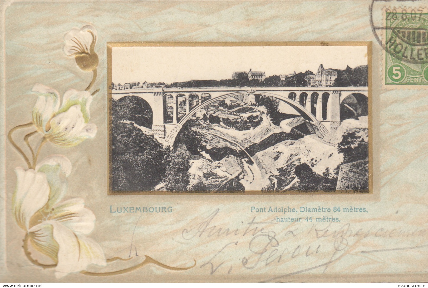 LUXEMBOURG / PONT ADOLPHE . CARTE GAUFREE    ///  REF  AOUT. 19  /// N° 9238 - Luxembourg - Ville