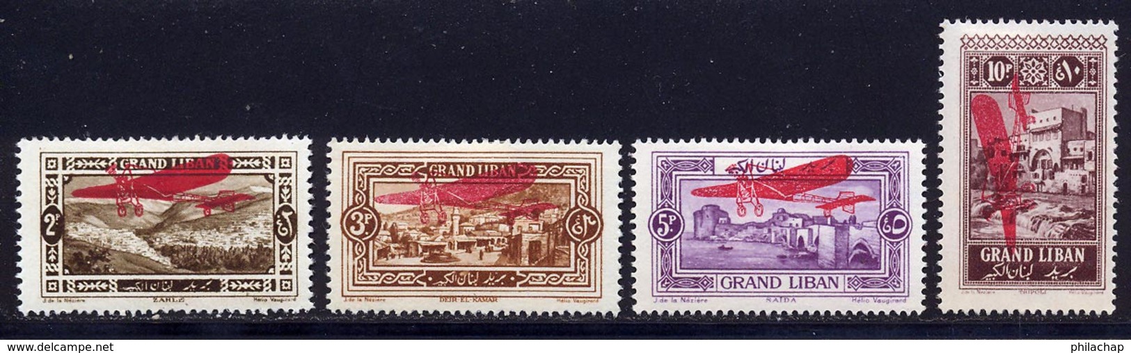 Grand Liban PA 1926 Yvert 13 / 16 * TB Charniere(s) - Luftpost