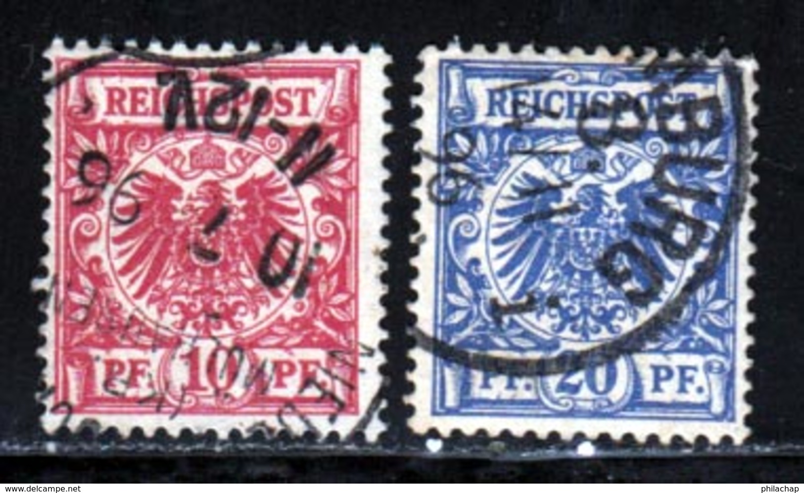 Allemagne Empire 1889 Yvert 47 / 48 (o) B Oblitere(s) - Oblitérés