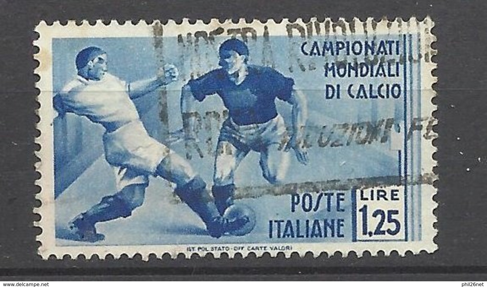 Italie N°   342  2eme Coupe Du Monde Football Oblitéré    B/ TB                - 1934 – Italie