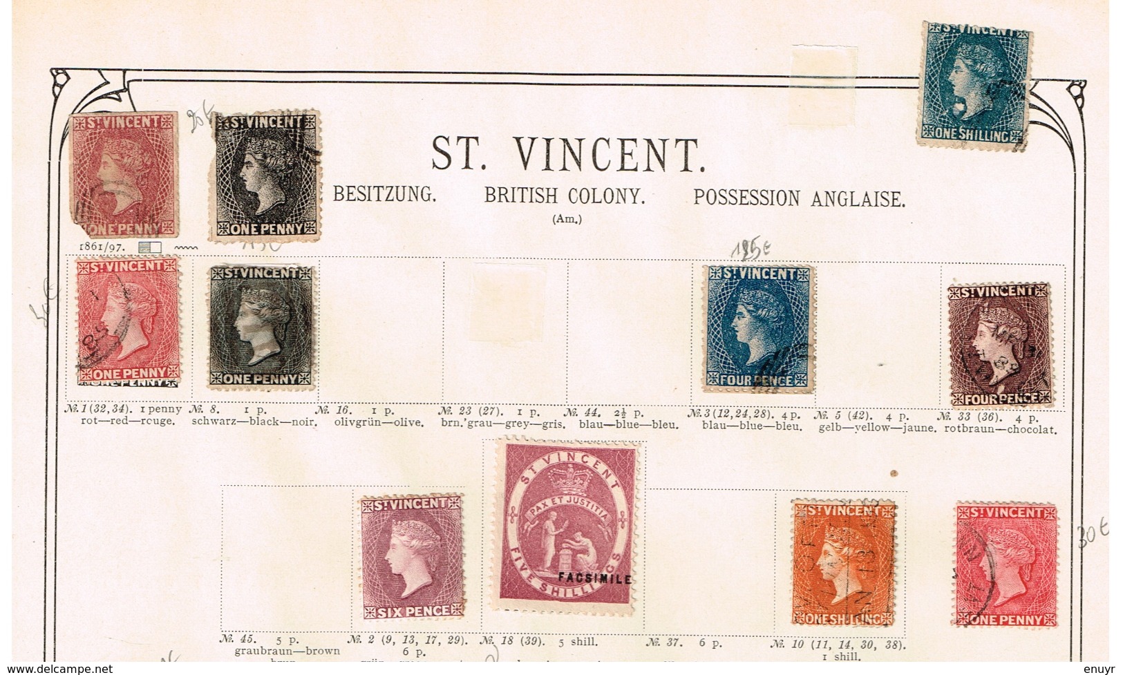 St-Vincent. Ancienne Collection. Old Collection, Altsammlung. Oude Verzameling - Collections (sans Albums)