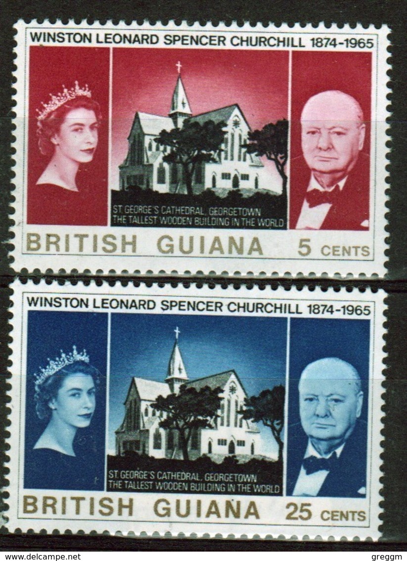 British Guiana 1966 Set Of Stamps To Celebrate Winston Churchill. - British Guiana (...-1966)