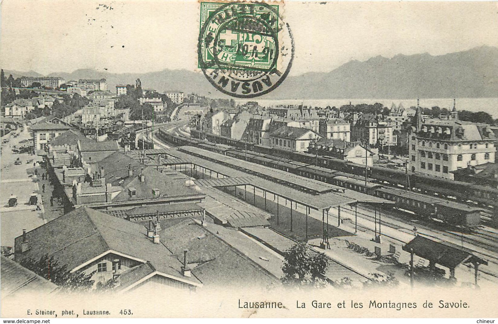 SUISSE LAUSANNE LA GARE ET LES MONTAGNES DE SAVOIE - Lausanne