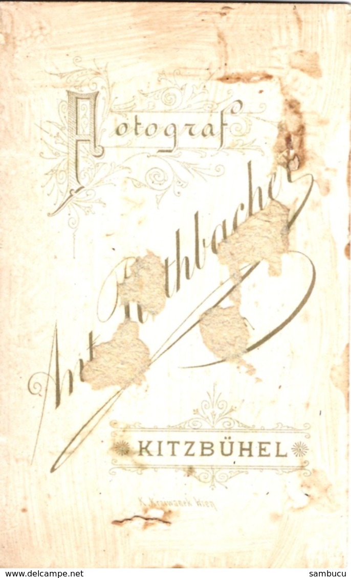 Porträt Mann Mit Hut - Kabinettfoto Von Ant. Rothbacher Kitzbühel Ca 1895-1900 - Fotografie