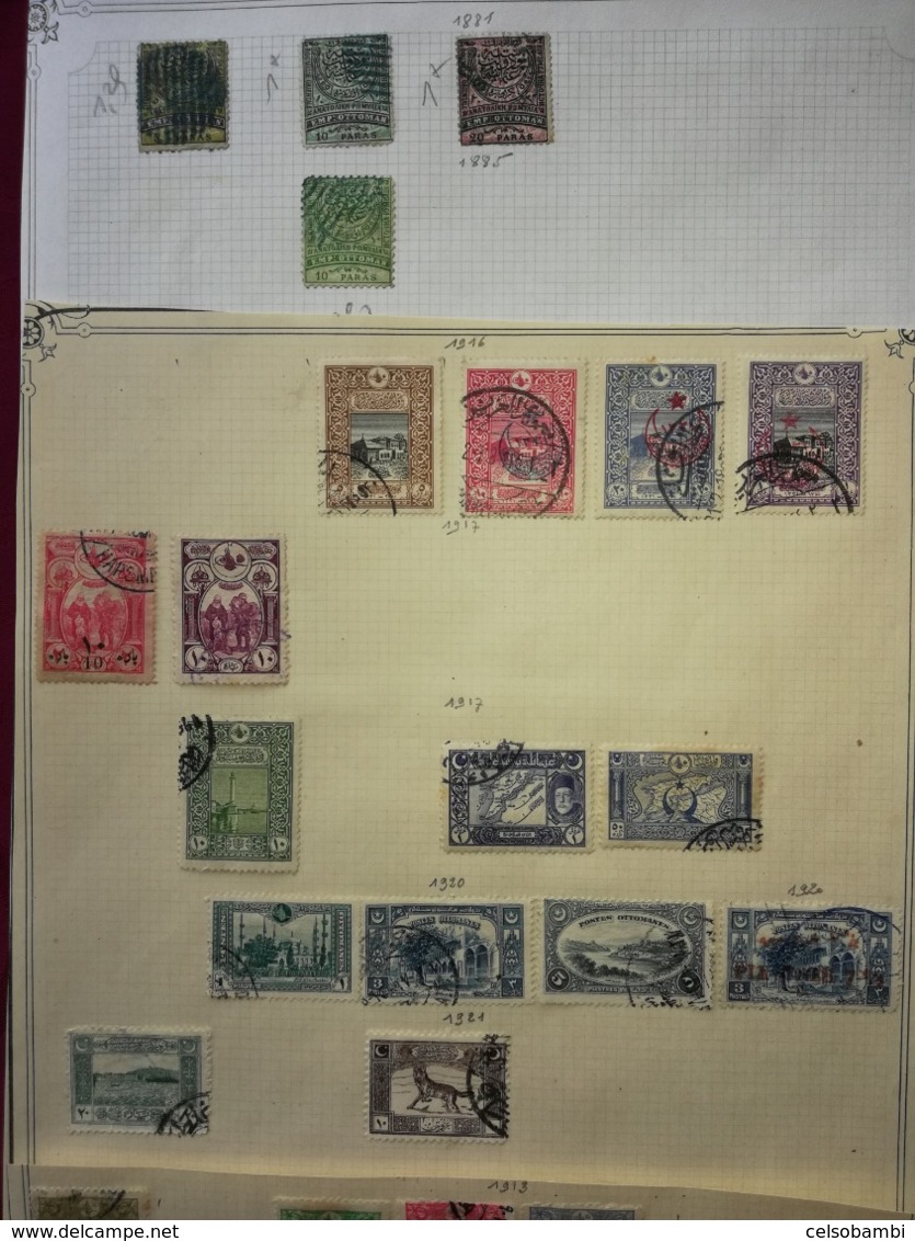 TURKEY 1881-1951 89 STAMPS FROM OLD ALBUM PAGES- UNCHECKED - Usados