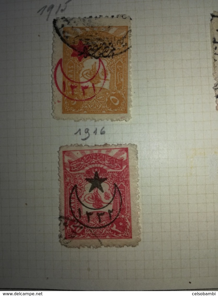 TURKEY 1881-1951 89 STAMPS FROM OLD ALBUM PAGES- UNCHECKED