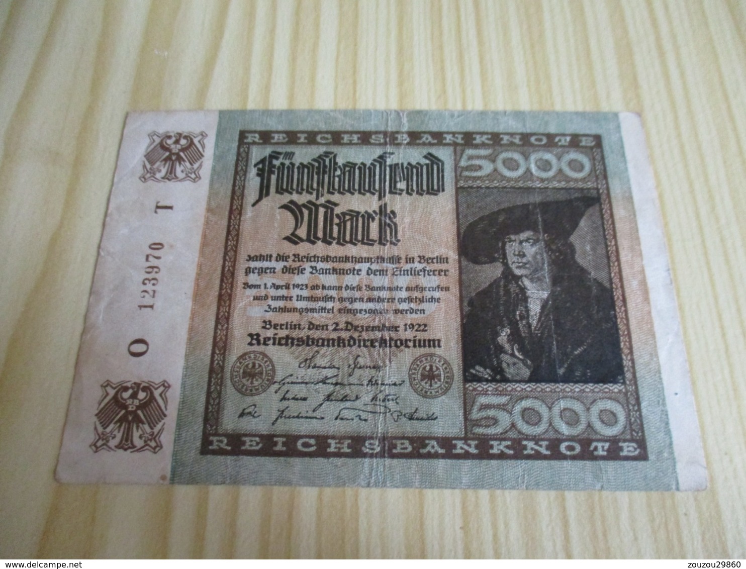 Allemagne.Billet 5000 Mark 02/12/1922. - 5000 Mark