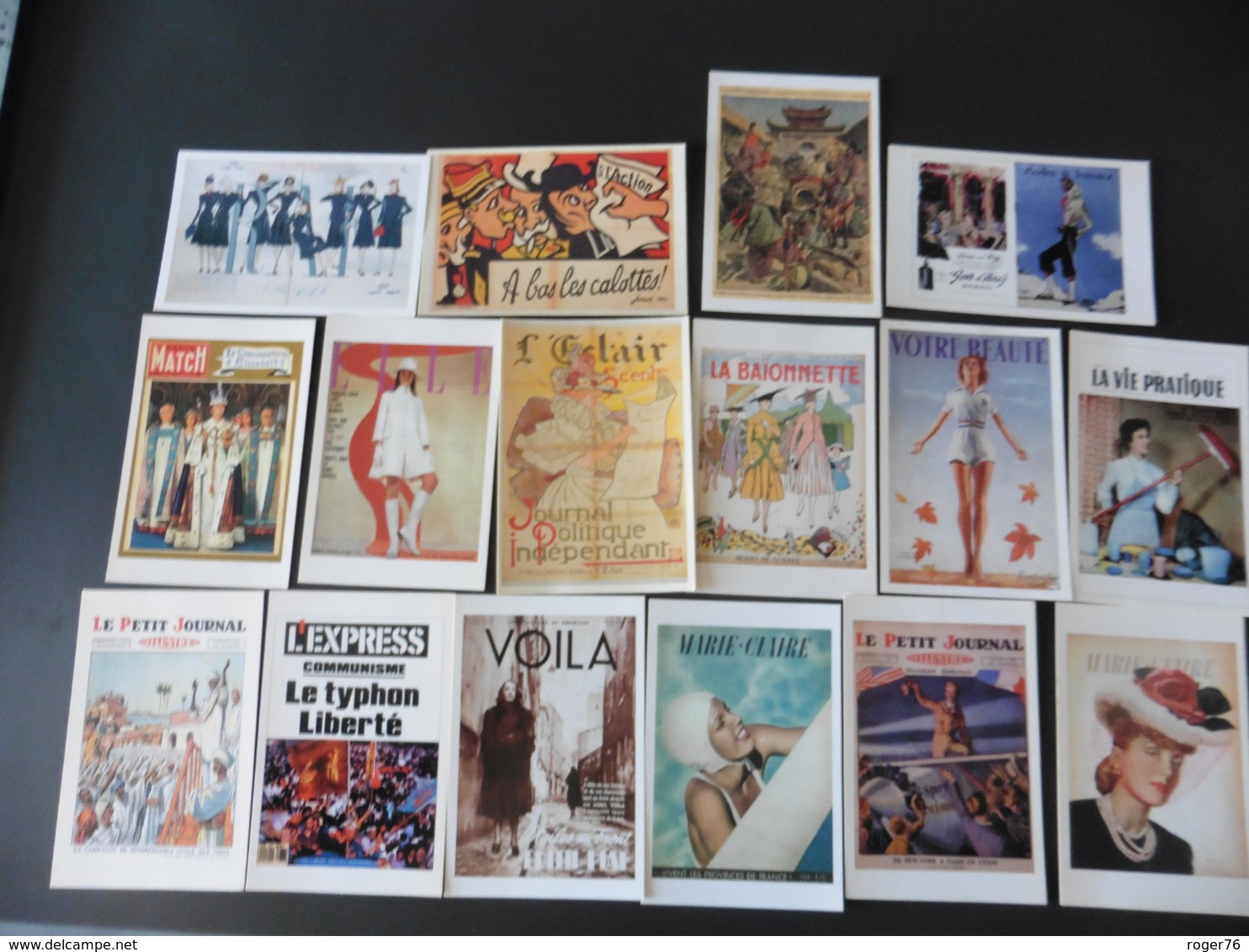 LOT  DE  16   CARTES  POSTALES   DE   ANCIENS  JOURNAUX - 5 - 99 Postcards