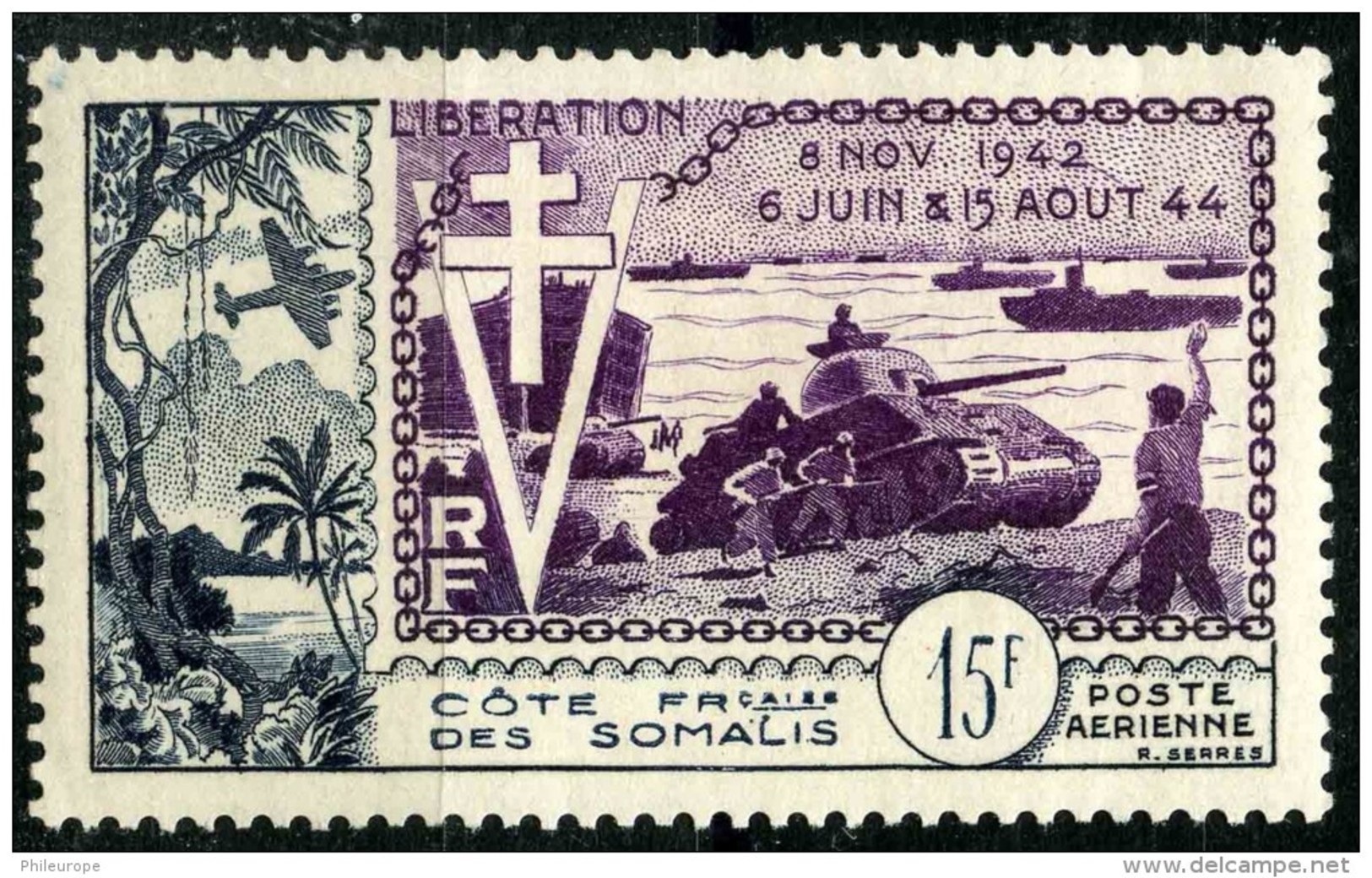 Cote Des Somalis (1954) PA N 24 * (charniere) - Nuovi