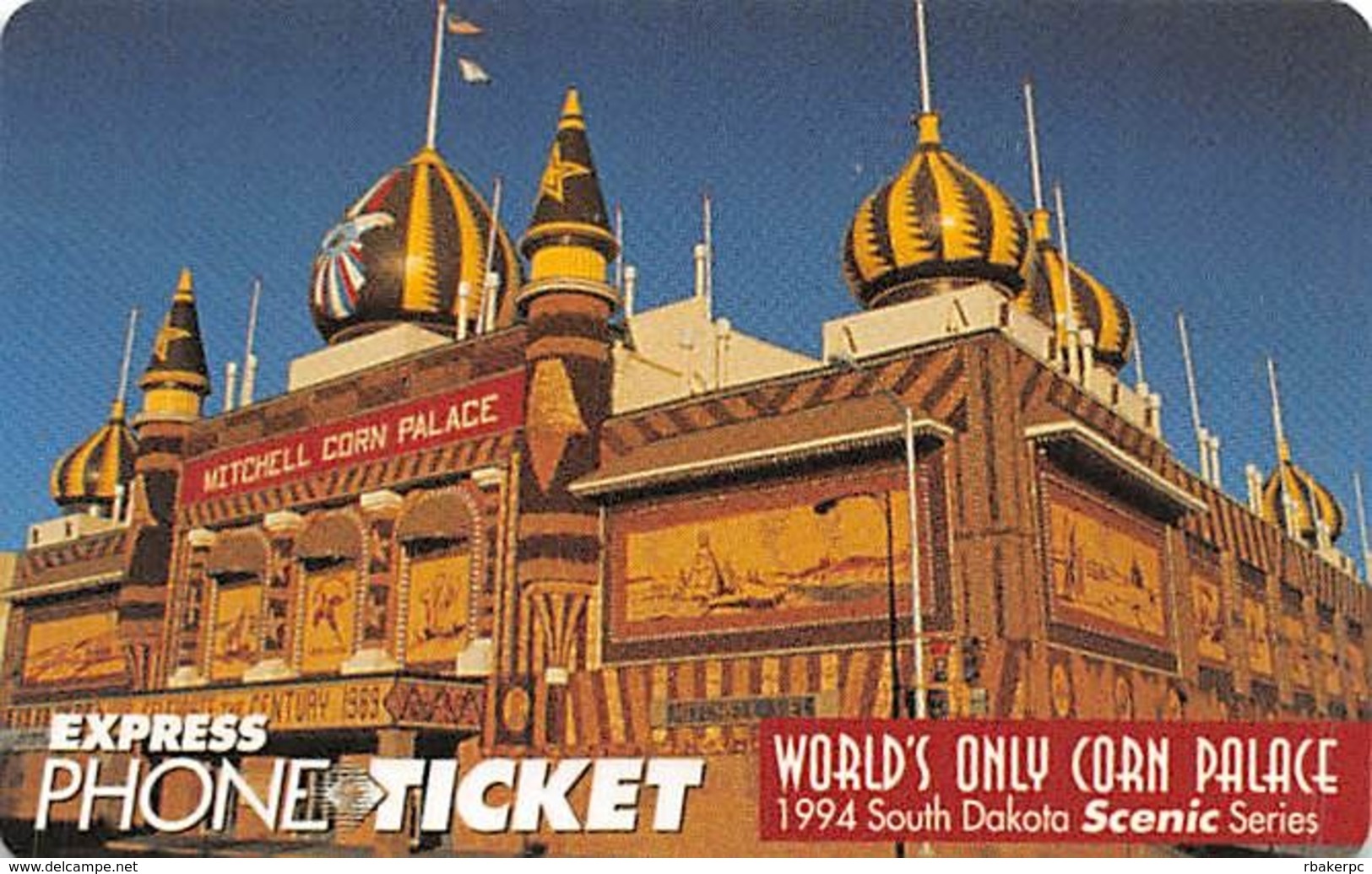 Express Phone Ticket - World's Only Corn Palace 1994 South Dakota - Andere & Zonder Classificatie