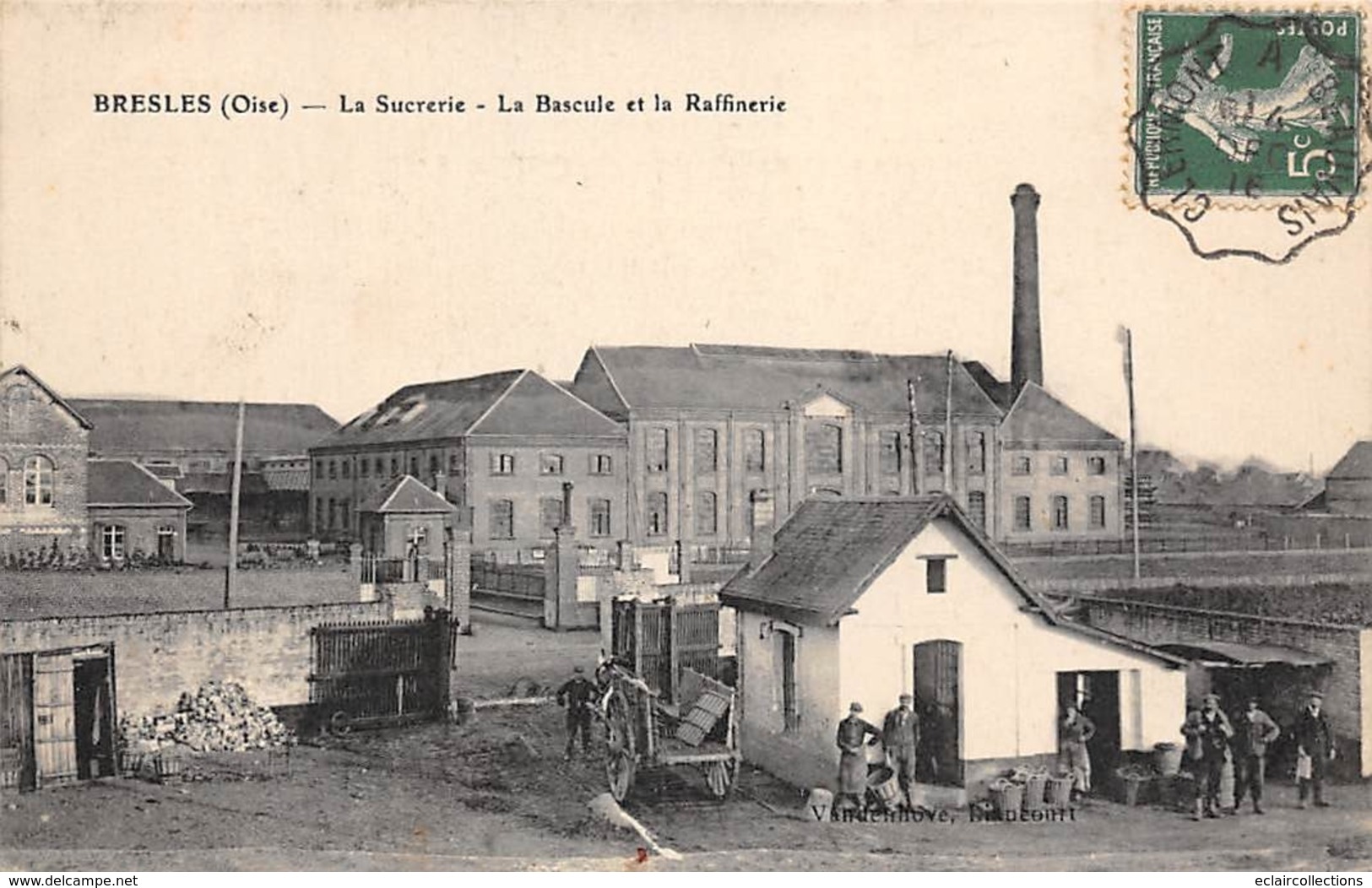 Thème.  Industrie . Sucrerie     Bresles   60  Bascule Et Raffinerie     (Voir Scan) - Industry