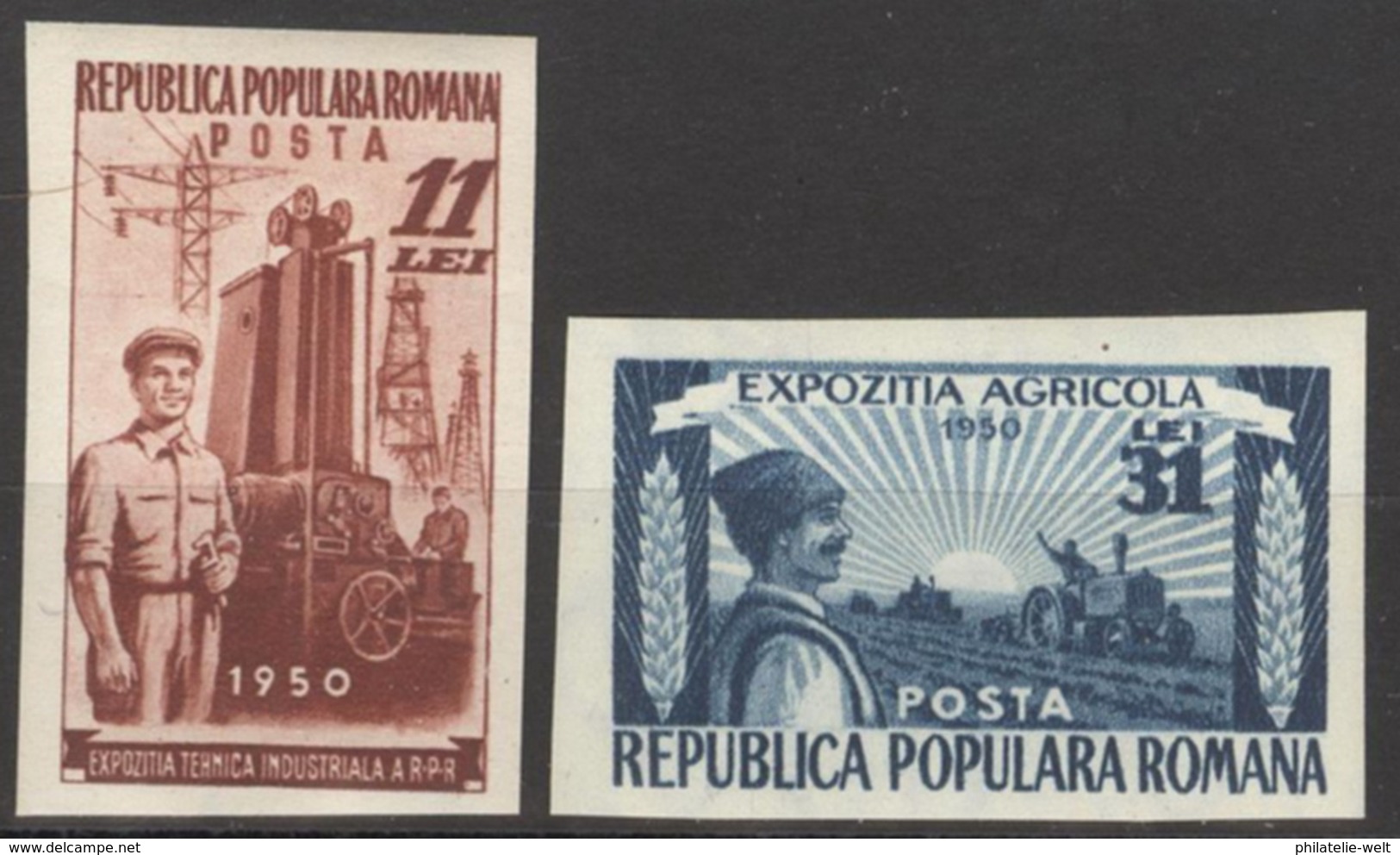 Rumänien 1252/53B ** Postfrisch Ausstellung - Unused Stamps