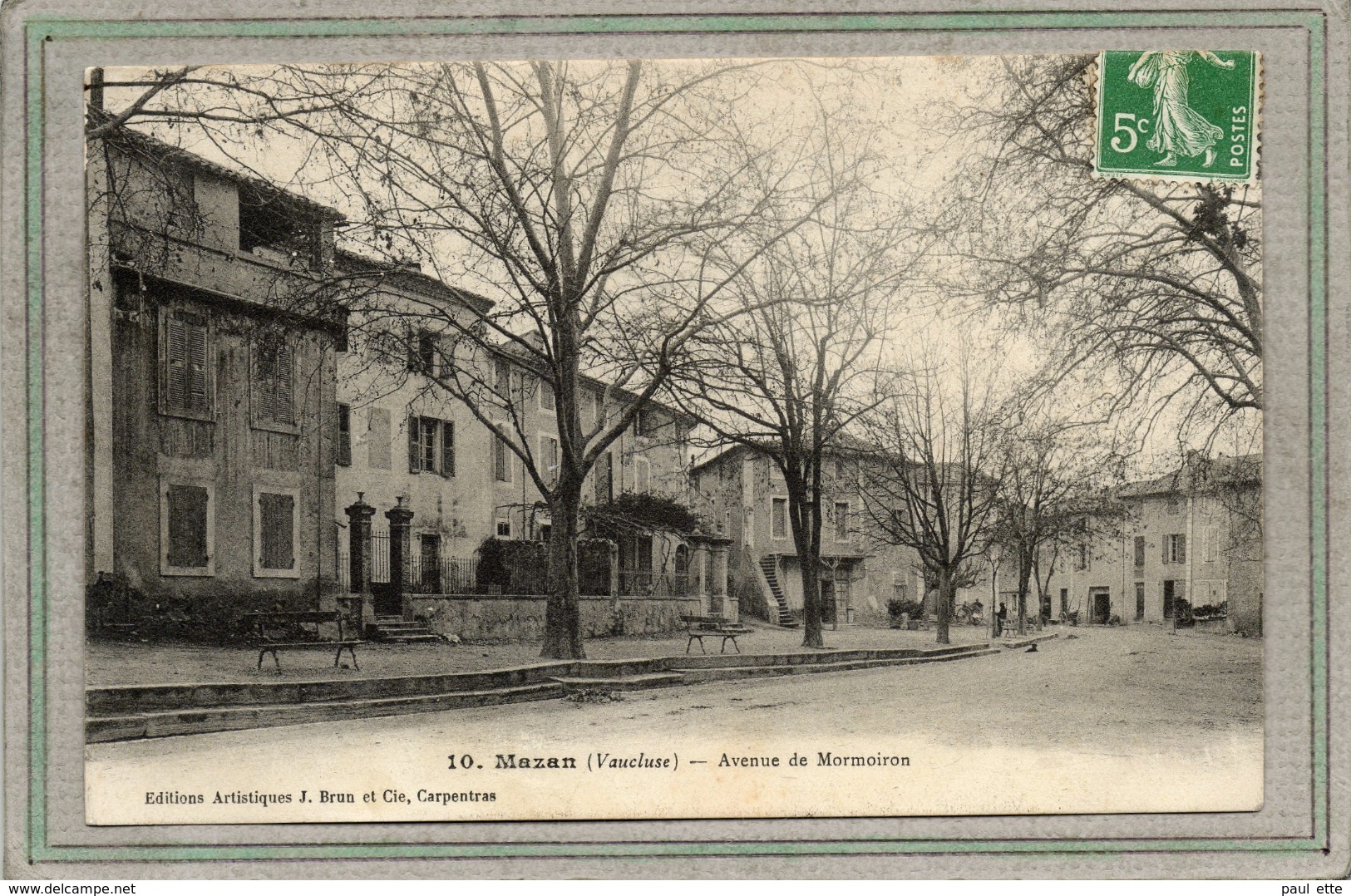 CPA - MAZAN (84) - Aspect De L'avenue De Mormoiron En 1909 - Mazan