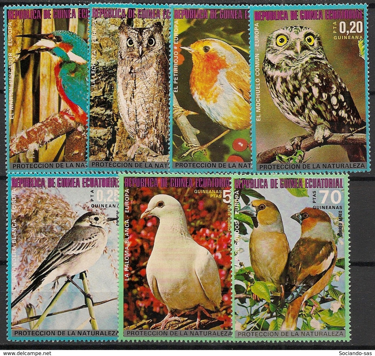 Guinée  équatoriale - 1976 - N°Mi. 929 à 935 - Faune / Oiseaux - Neuf Luxe ** / MNH / Postfrisch - Altri & Non Classificati