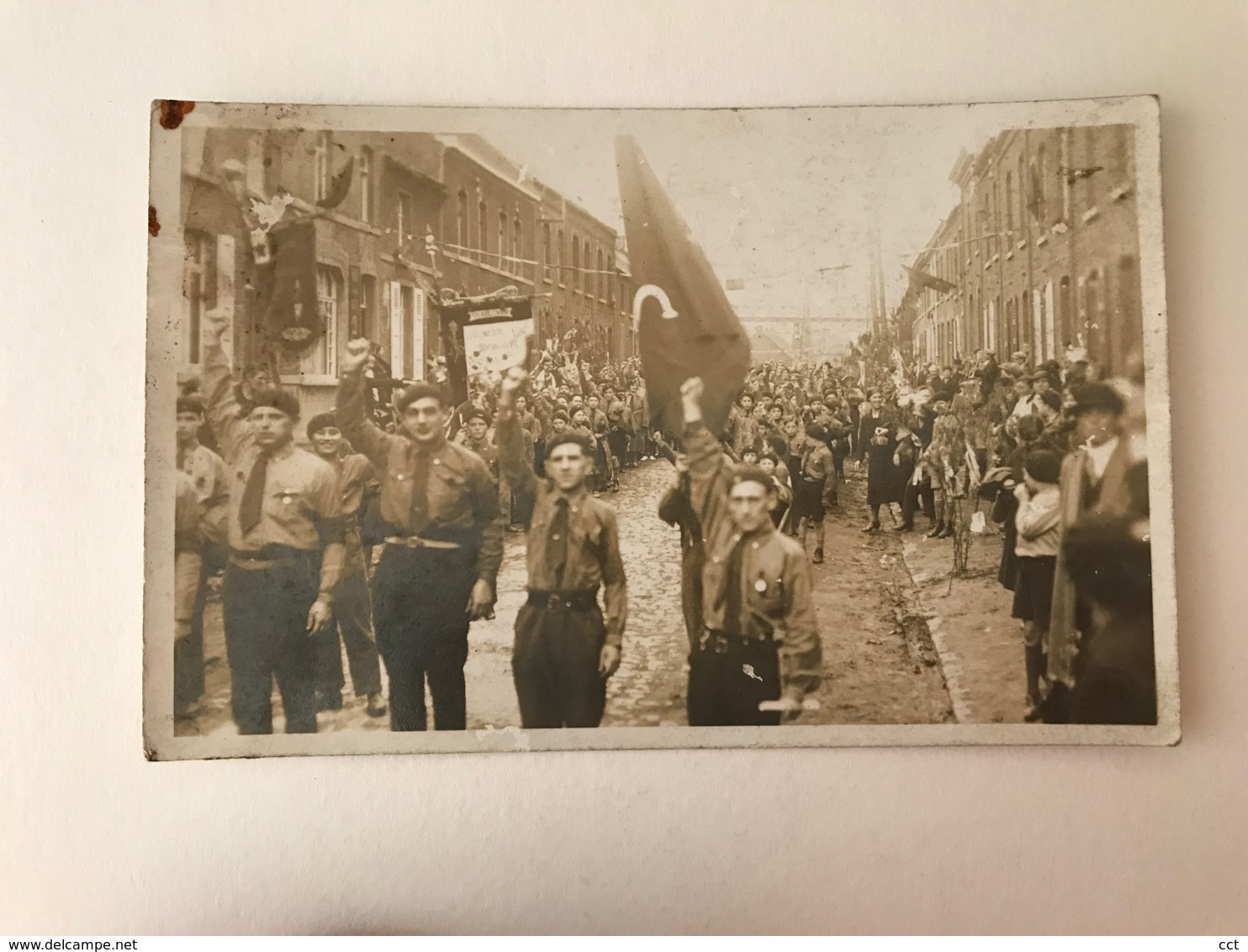 Quaregnon  CARTE PHOTO  Jeunes Gardes Socialistes JSG  (+/- 1930)  SOCIALISME - Quaregnon