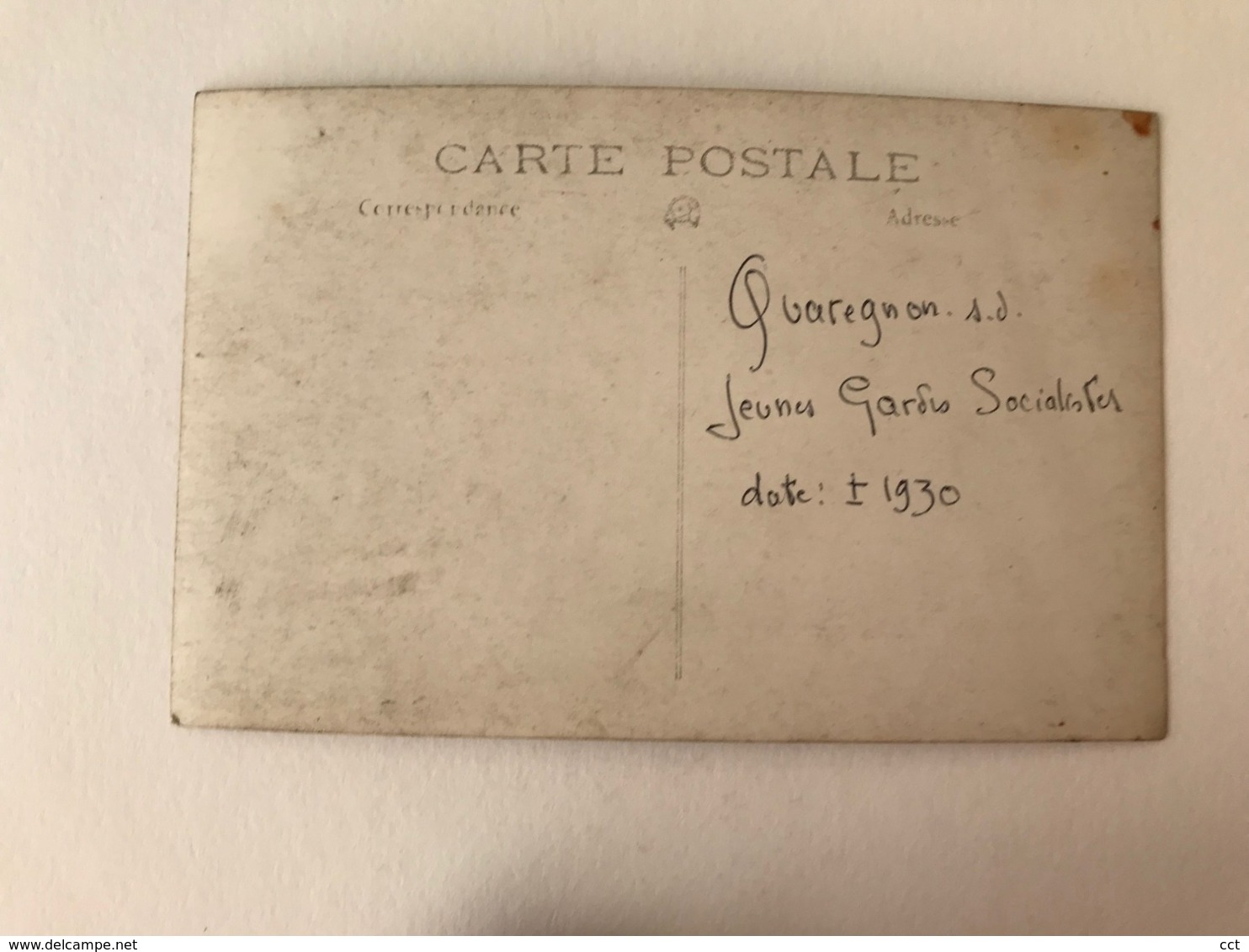 Quaregnon  CARTE PHOTO  Jeunes Gardes Socialistes JSG  (+/- 1930)  SOCIALISME - Quaregnon