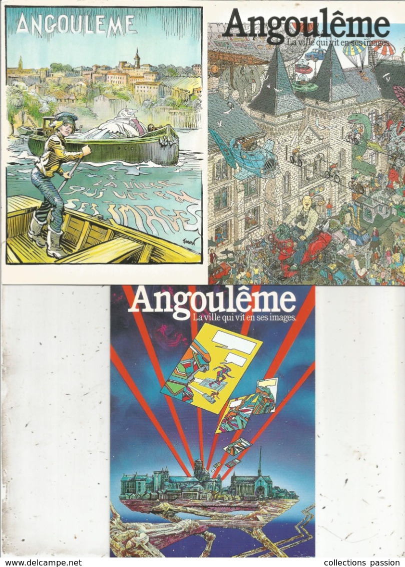 Cp, BANDES DESSINEES , Club Bande Déssinée D'ANGOULEME , N° 00122,  LOT DE 7 CARTES POSTALES D'ILLUSTRATEURS - Bandes Dessinées