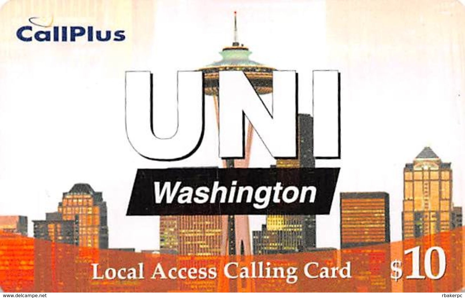 CallPlus UNI Washington $10 Local Access Calling Card - Other & Unclassified