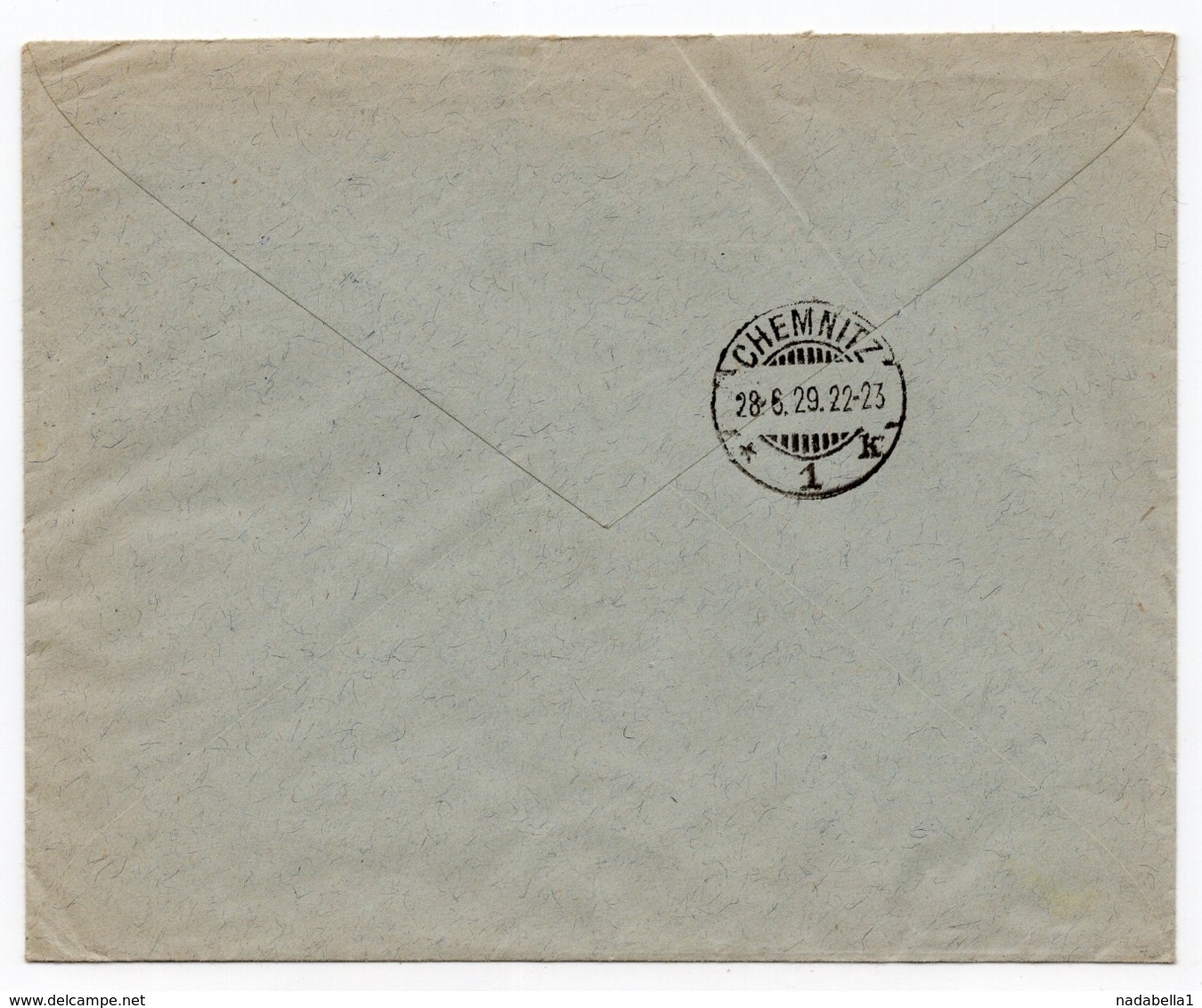 1929 KINGDOM OF SHS, SLOVENIA, LJUBLJANA TO CHEMNITZ, GERMANY, KANSKY, CHEMICAL FACTORY, REGISTERED LETTER - Covers & Documents