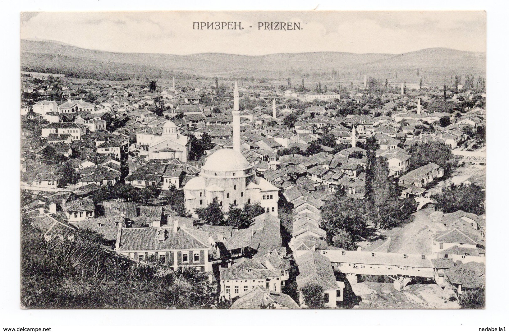 1913 SERBIA, PRIZREN, MILITARY MAIL, MOSQUE, CHURCH, ILLUSTRATED POSTCARD, USED - Serbia