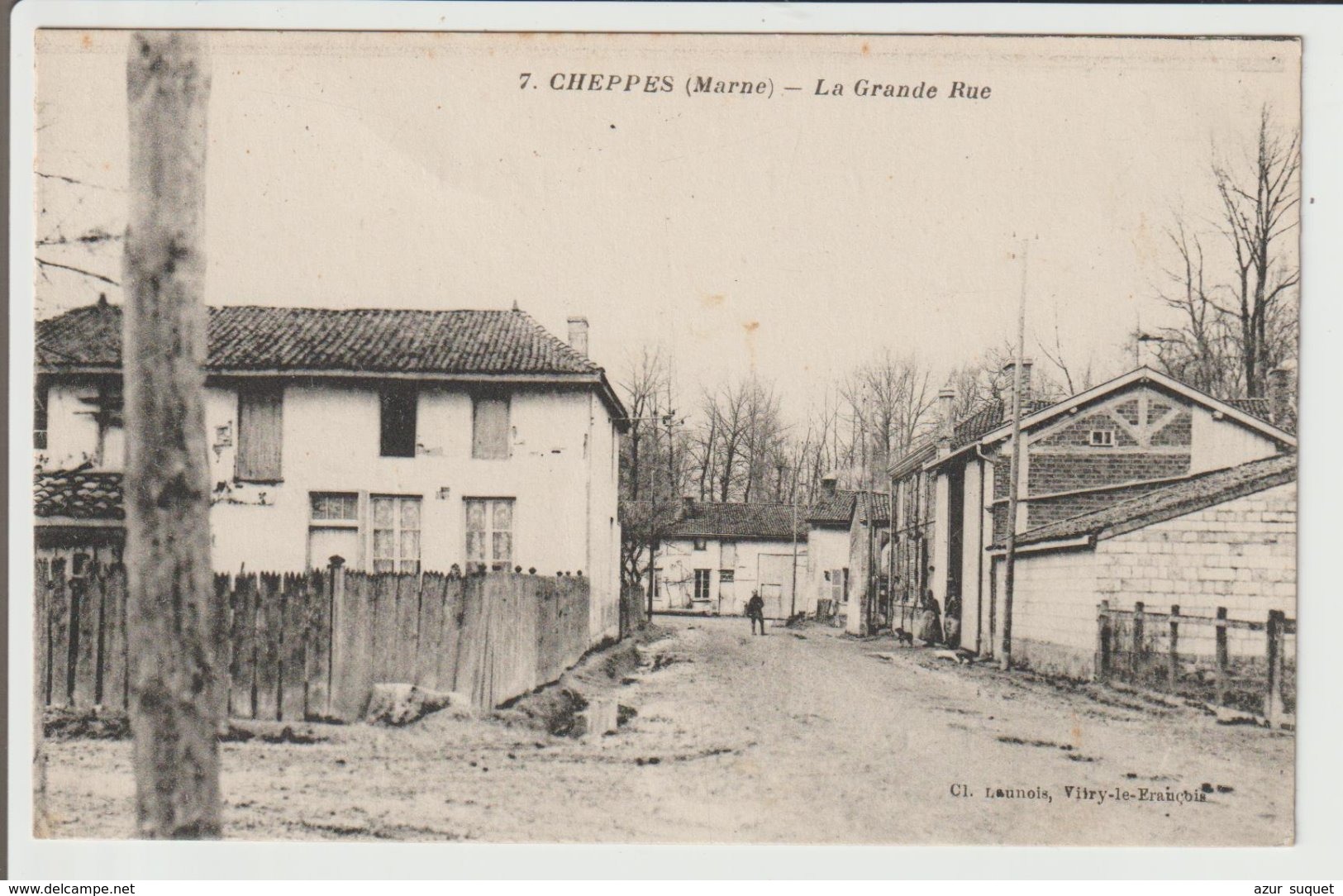 FRANCE / CPA DE CHEPPES / LA GRANDE RUE / 1918 - Autres & Non Classés