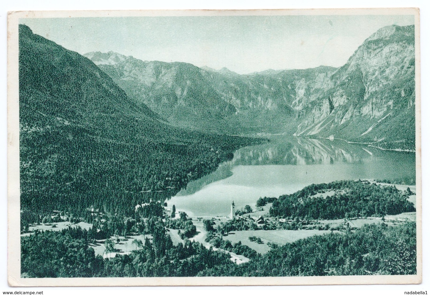 1950s YUGOSLAVIA, SLOVENIA, BOHINJ LAKE TO PRCANJ, POSTAGE DUE, ILLUSTRATED POSTCARD, USED - Postage Due