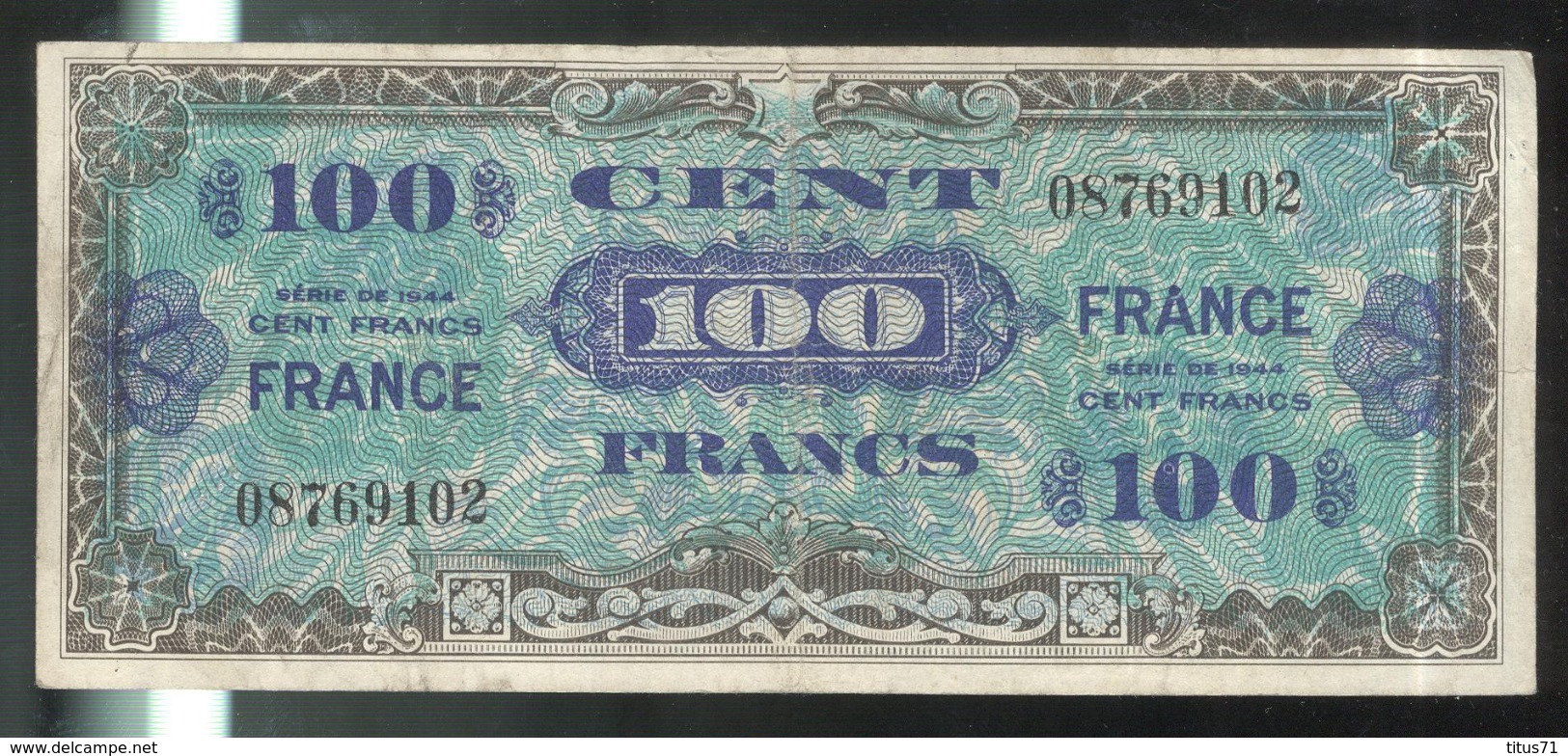 Billet 100 Francs Verso France 1945 Sans Série - 1945 Verso France