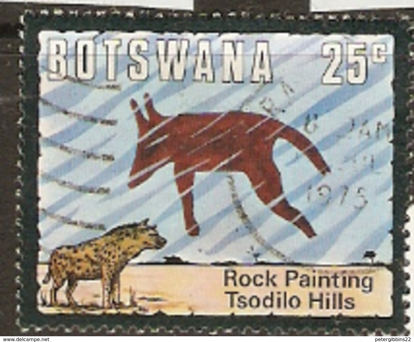 Botswana   1975  SG 348 Rock Painting  Fine Used - Botswana (1966-...)