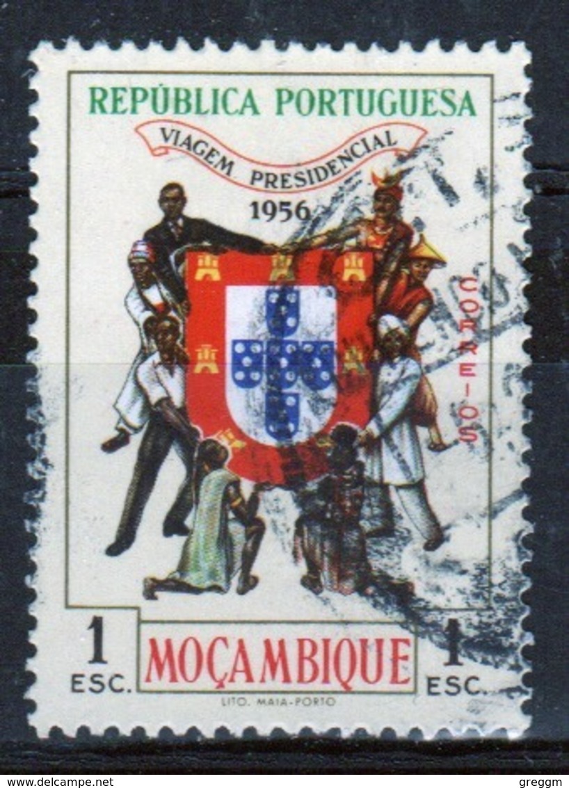 Mozambique 1956 Single 1e Stamp To Celebrate The Visit Of The President. - Mozambique