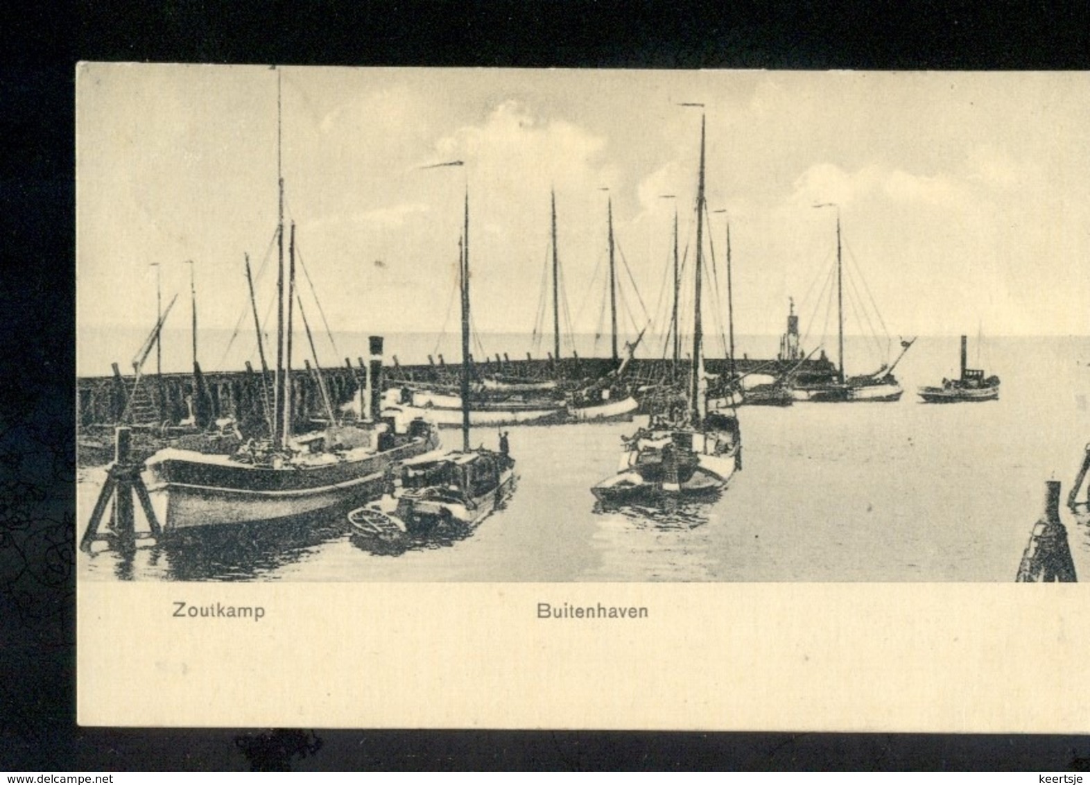 Zoutkamp - Buitenhaven - Schip Boot - 1909 Grootrond - Altri & Non Classificati