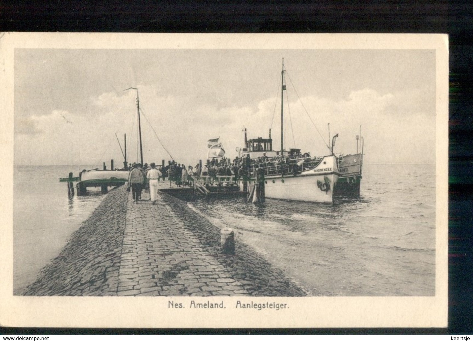 Nes Ameland Aanlegsteiger Boot Schip 1928 - Hallum Langebalk - Ameland