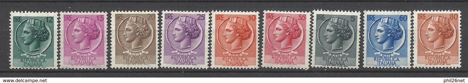 Italie   N°  648 à  655 Neufs * * TB = MNH VF             - Neufs