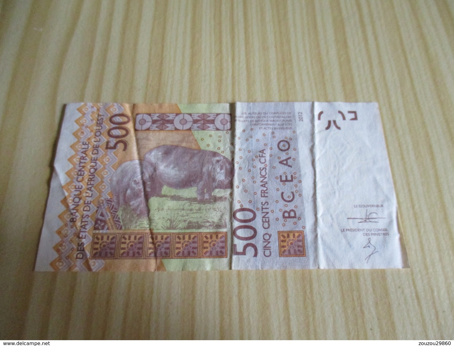 Mali.Billet 500 Francs 2012. - Mali