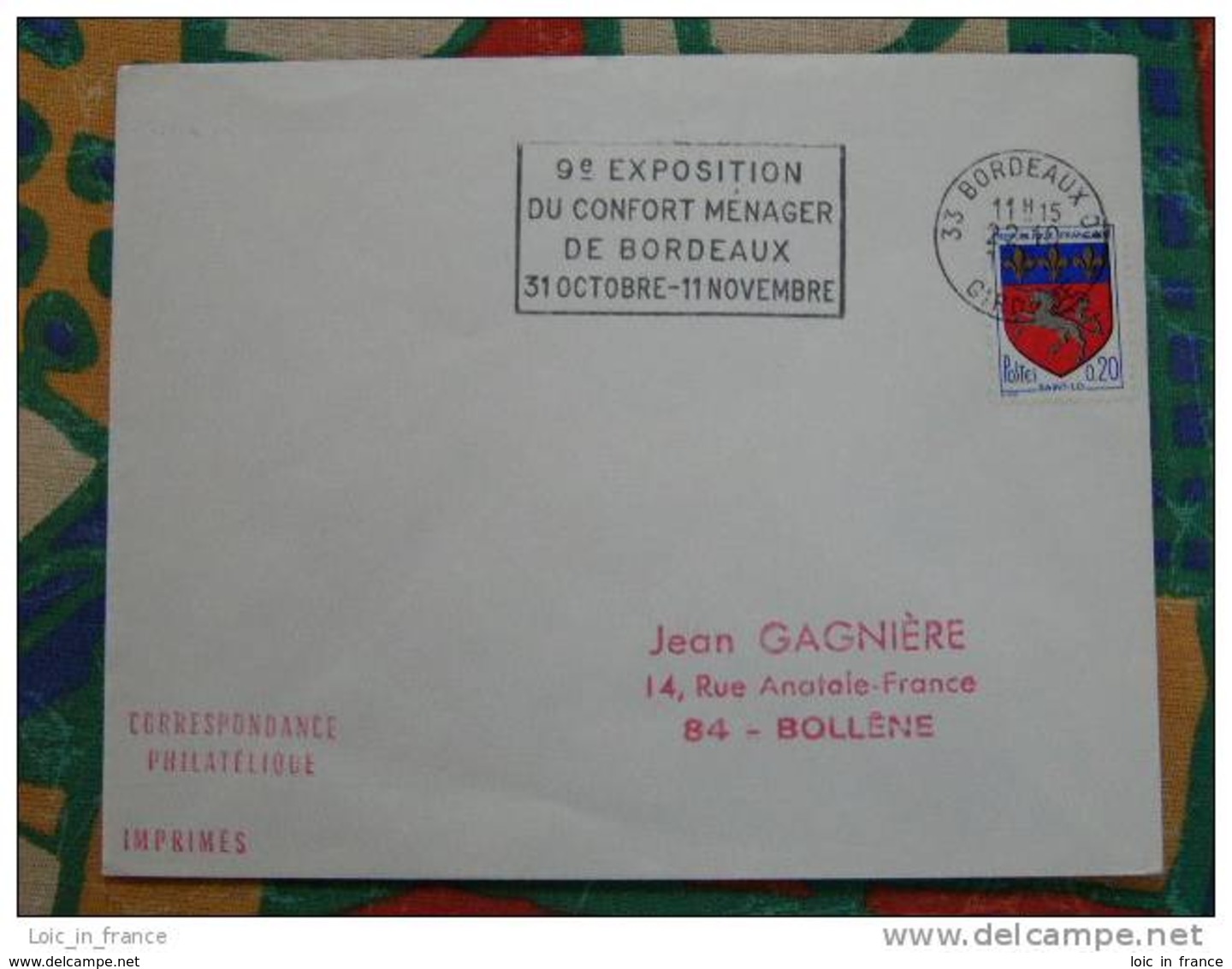 Flamme Bordeaux Salon Confort Ménager 1968 - Dpt 33 Gironde - Flamme Sur Lettre Postmark On Cover - Oblitérations Mécaniques (flammes)