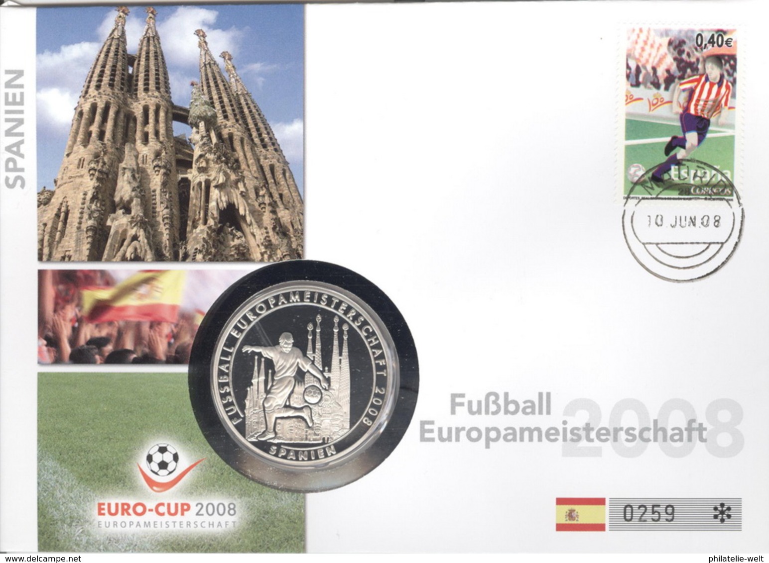 Spanien Numisbrief Europameisterschaft 2008 - Sonstige & Ohne Zuordnung