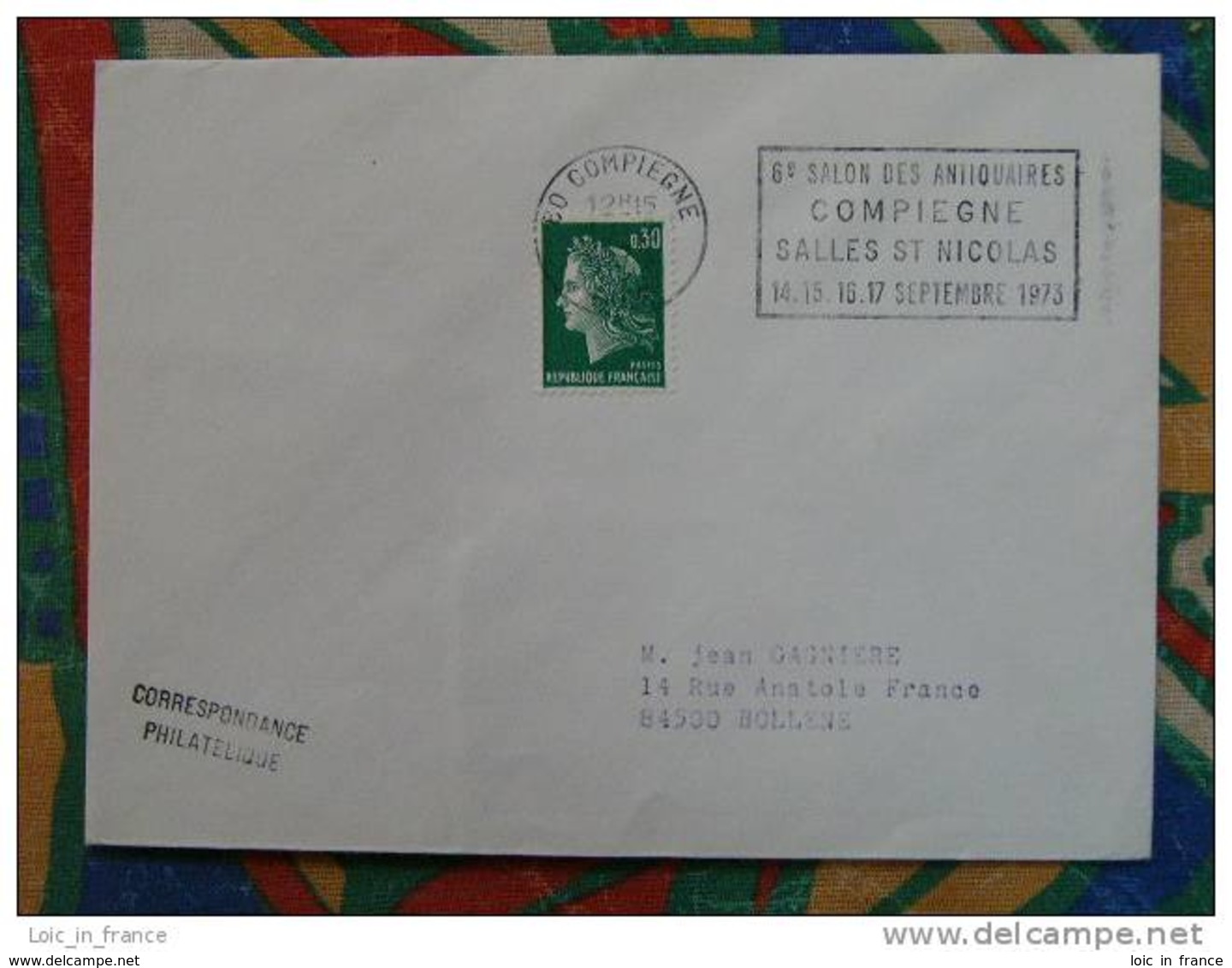 Flamme Compiègne Salon Antiquités Salle Saint Nicolas 1973 - Dpt 60 Oise - Flamme Sur Lettre Postmark On Cover - Oblitérations Mécaniques (flammes)