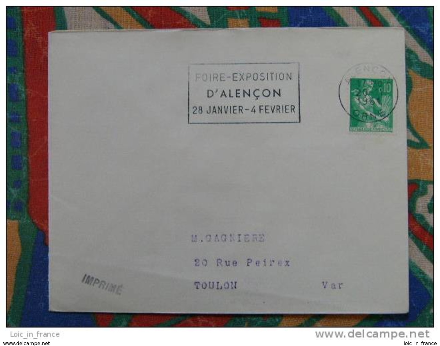 Flamme Alençon Foire Expo 1962 - Dpt 61 Orne - Flamme Sur Lettre Postmark On Cover - Oblitérations Mécaniques (flammes)