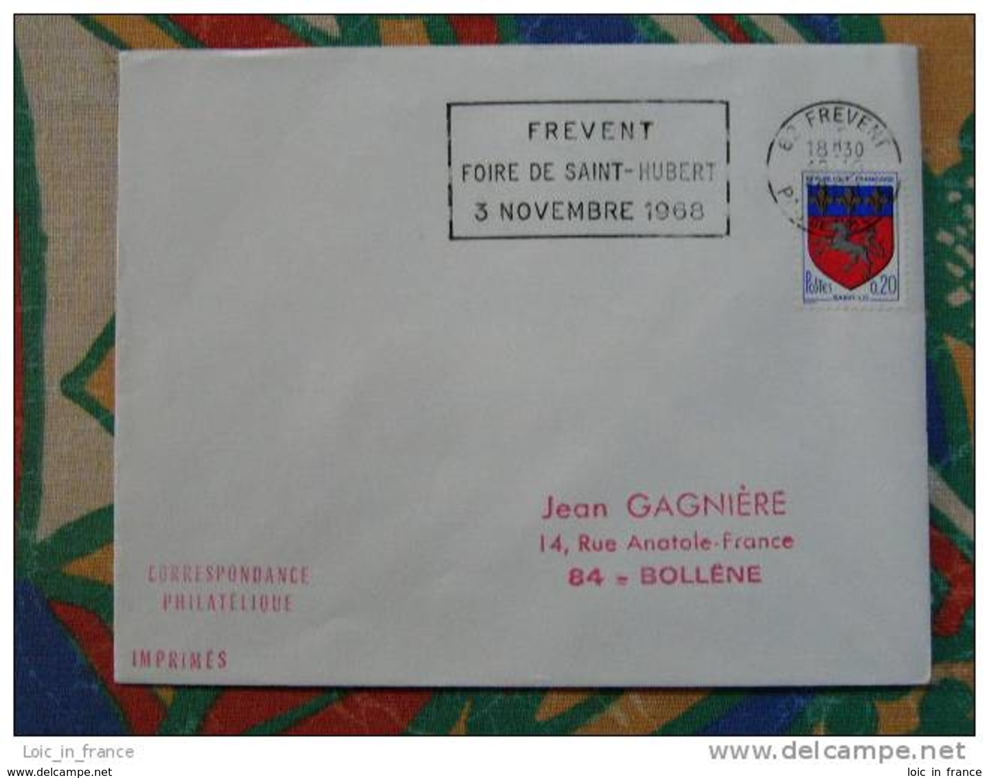 Flamme Frevent Foire St Hubert 1968 - Dpt 62 Pas De Calais - Flamme Sur Lettre Postmark On Cover - Oblitérations Mécaniques (flammes)
