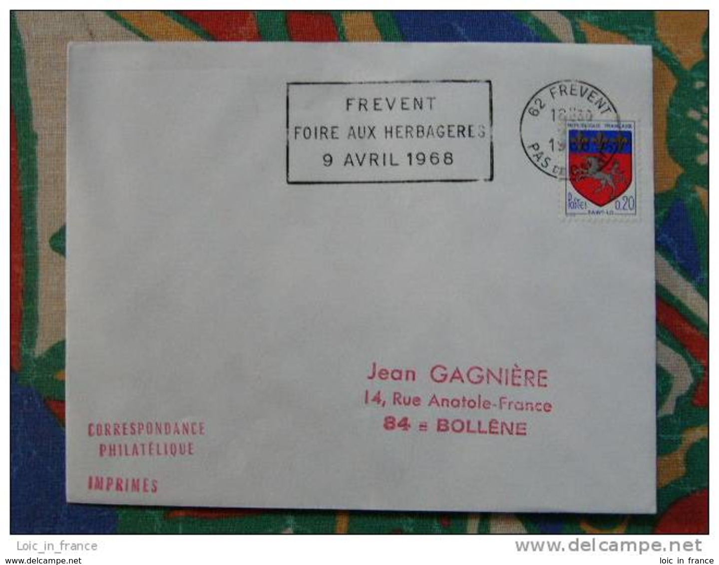 Flamme Frevent Foire Aux Herbageres 1968 - Dpt 62 Pas De Calais - Flamme Sur Lettre Postmark On Cover - Oblitérations Mécaniques (flammes)