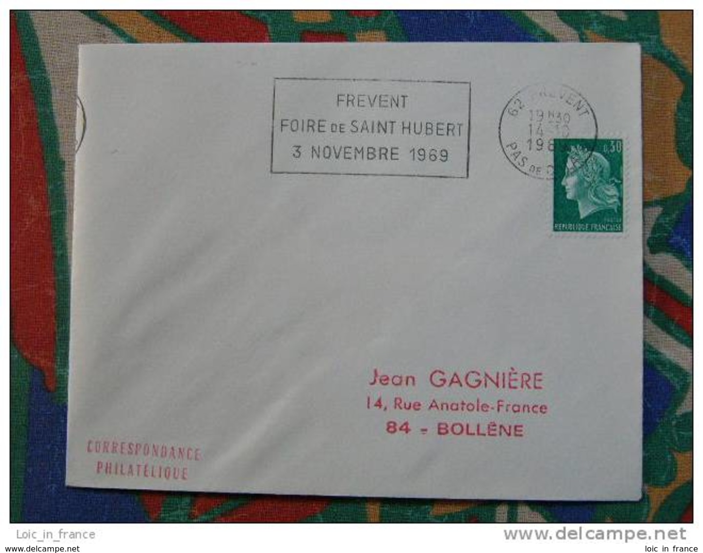 Flamme Frevent Foire St Hubert 1969 - Dpt 62 Pas De Calais - Flamme Sur Lettre Postmark On Cover - Oblitérations Mécaniques (flammes)