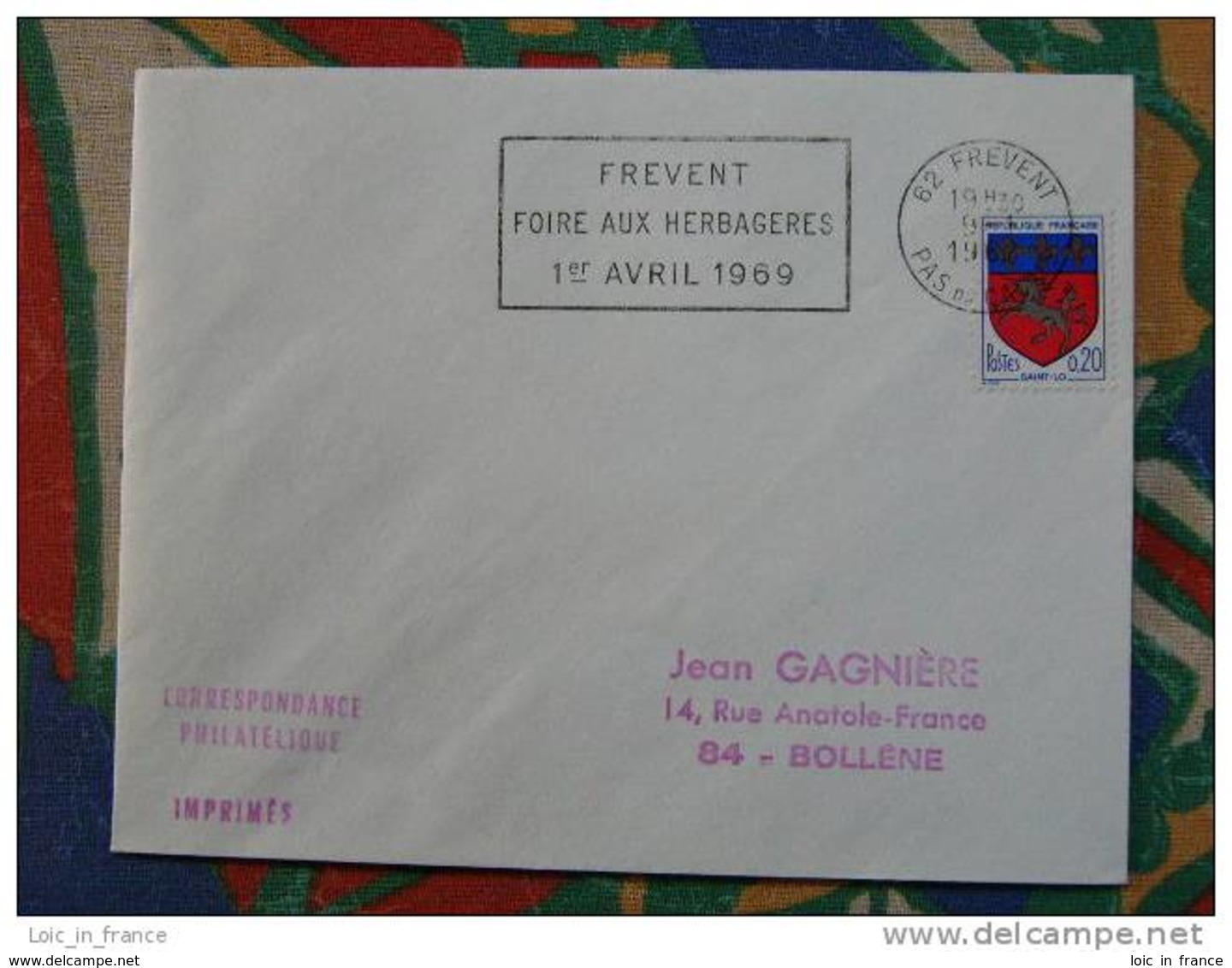 Flamme Frevent Foire Aux Herbageres 1969 - Dpt 62 Pas De Calais - Flamme Sur Lettre Postmark On Cover - Oblitérations Mécaniques (flammes)