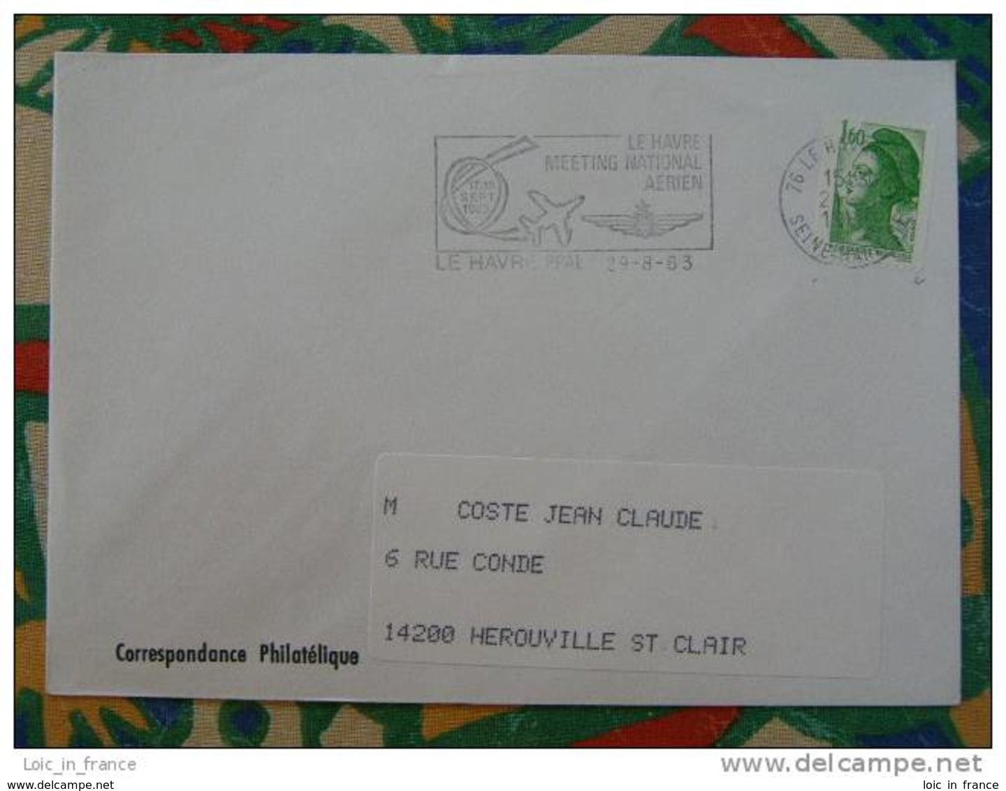 Flamme Le Havre Meeting National Aérien 1983 - Dpt 76 Seine Maritime - Flamme Sur Lettre Postmark On Cover - Mechanical Postmarks (Advertisement)