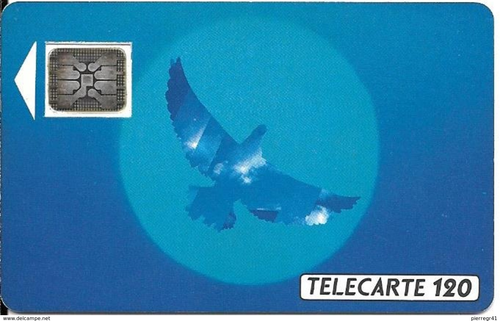 CARTE-PUBLIC-120U-12/90-F 135Ba-SC5-Trou 7-5 Imp-23533-L OISEAU BLEU--UTILISE-TBE- - 1990