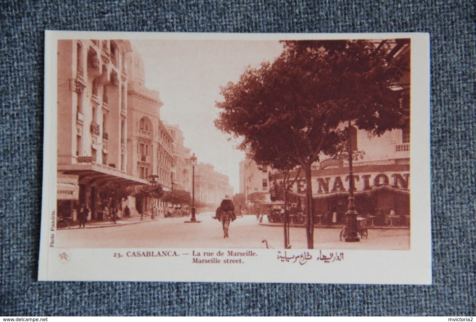 CASABLANCA - La Rue De Marseille Et Le Café Des Nations - Casablanca