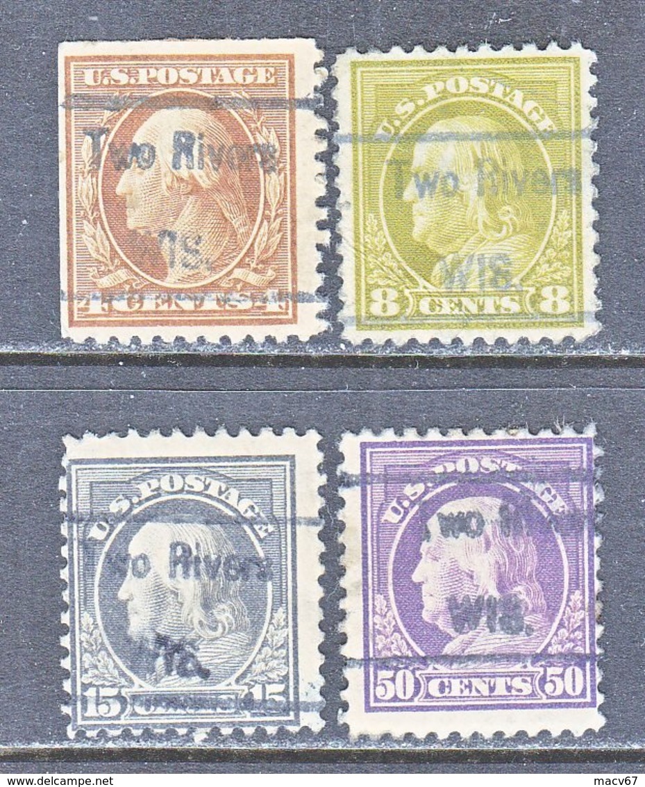 U.S. 503 +   Perf. 11   (o)  WIS.    1917-19  Issue - Precancels