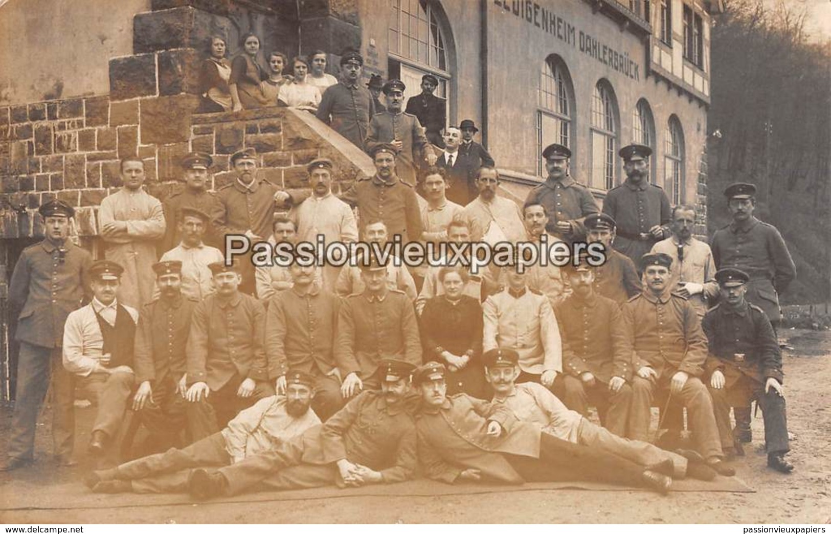 CARTE PHOTO ALLEMANDE  DAHLERBRÜCK 1916 LEDIGENHEIM  (RESERVE-LAZARETT) - Autres & Non Classés