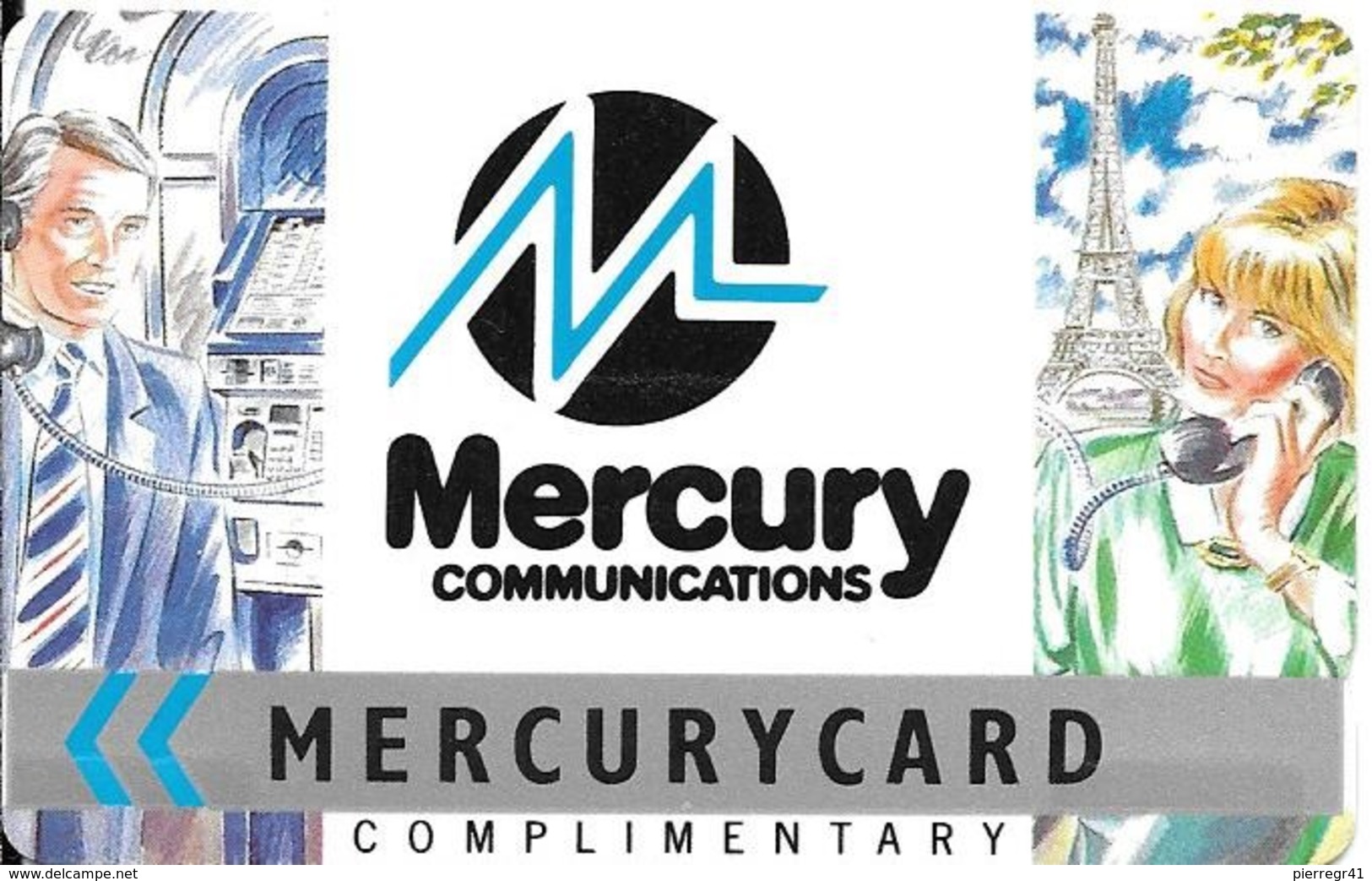 CARTE-GB-MERCURY CARD-COMPLEMENTARY-- TBE- - Mercury Communications & Paytelco