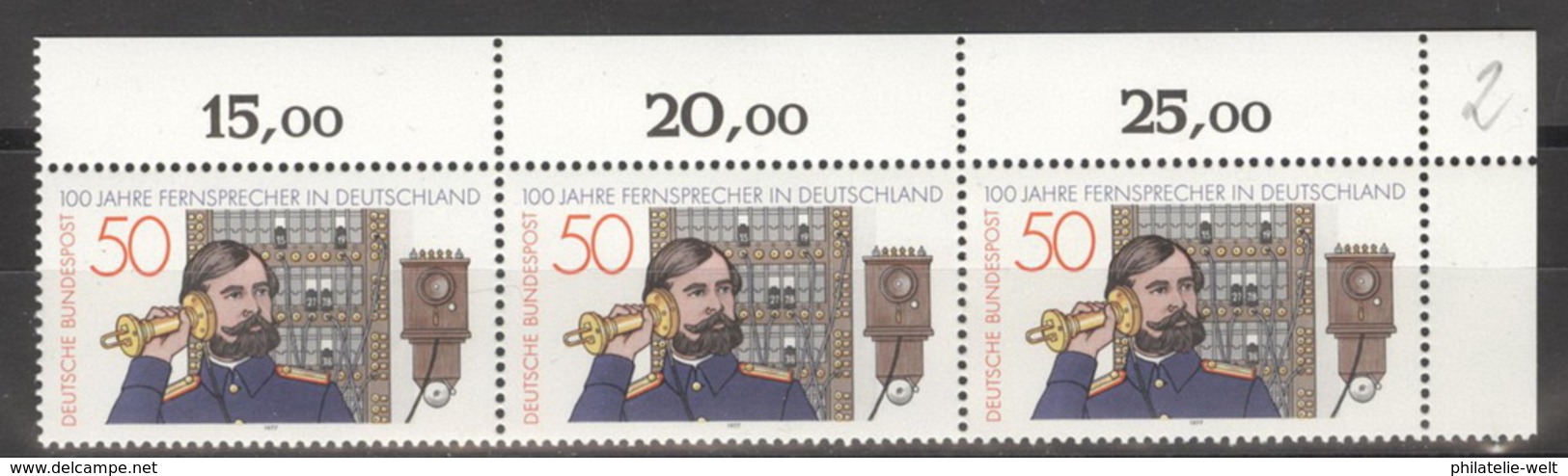 BRD 3x947 Eckranddreierstreifen ** Postfrisch - Unused Stamps