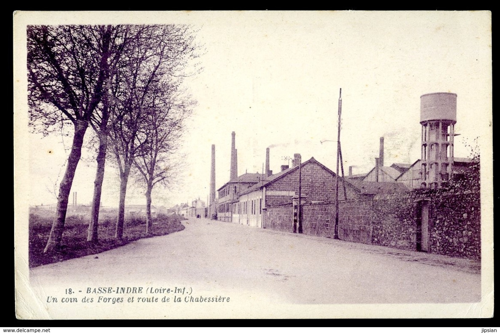 Cpa Du  44  Basse Indre Un Coin Des Forges Et Route De Chabessière     LZ46 - Basse-Indre