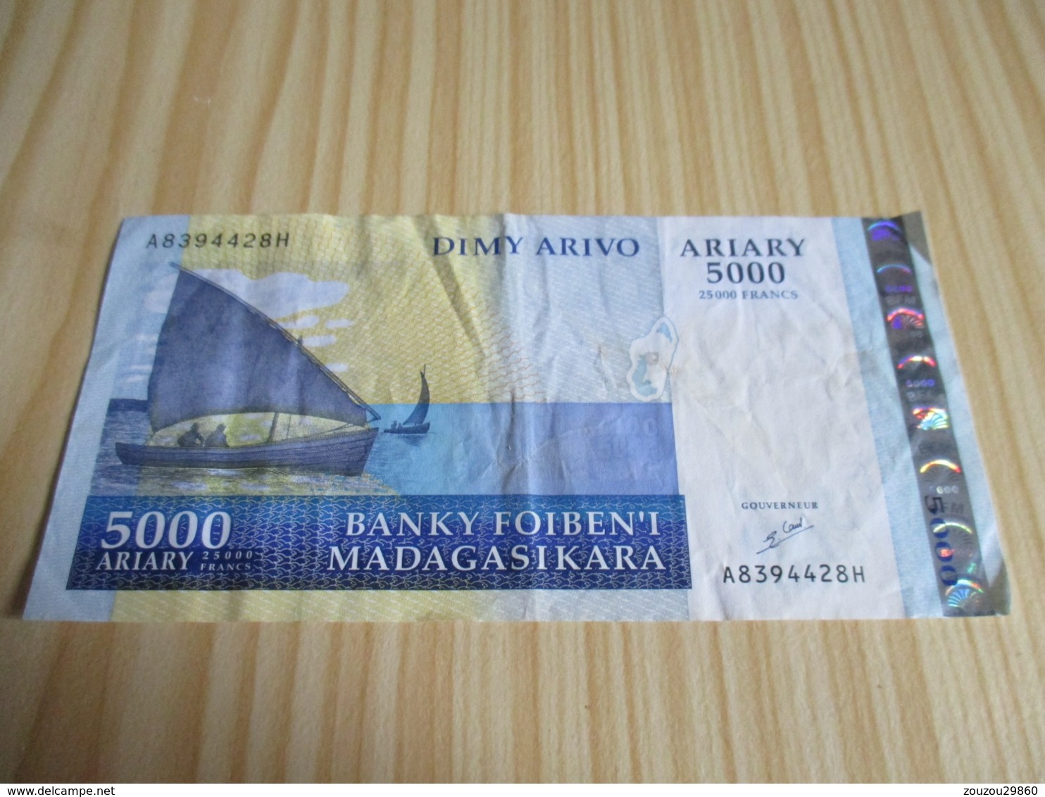 Madagascar.Billet 5000 Ariary - 25000 Francs. - Madagascar